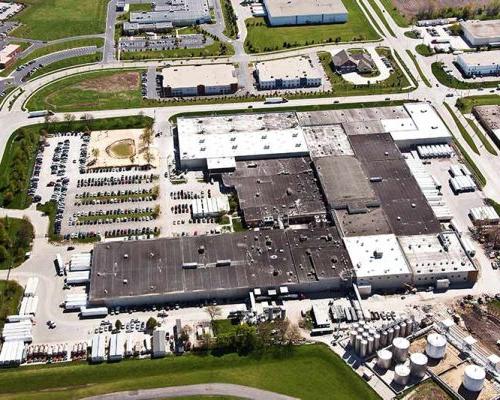 Aerial view of Diageo Plainfield facility